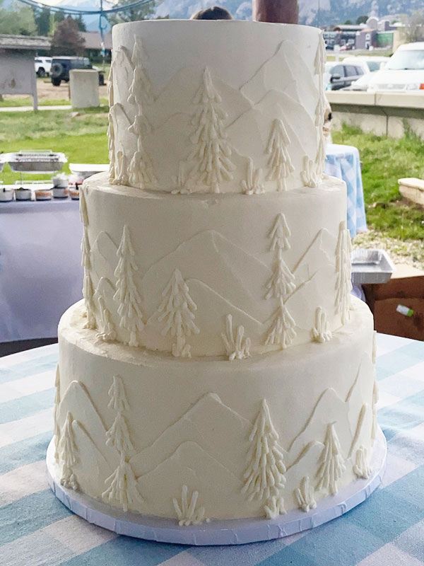 Mountain Wedding Style Signature Wedding Cake Style 