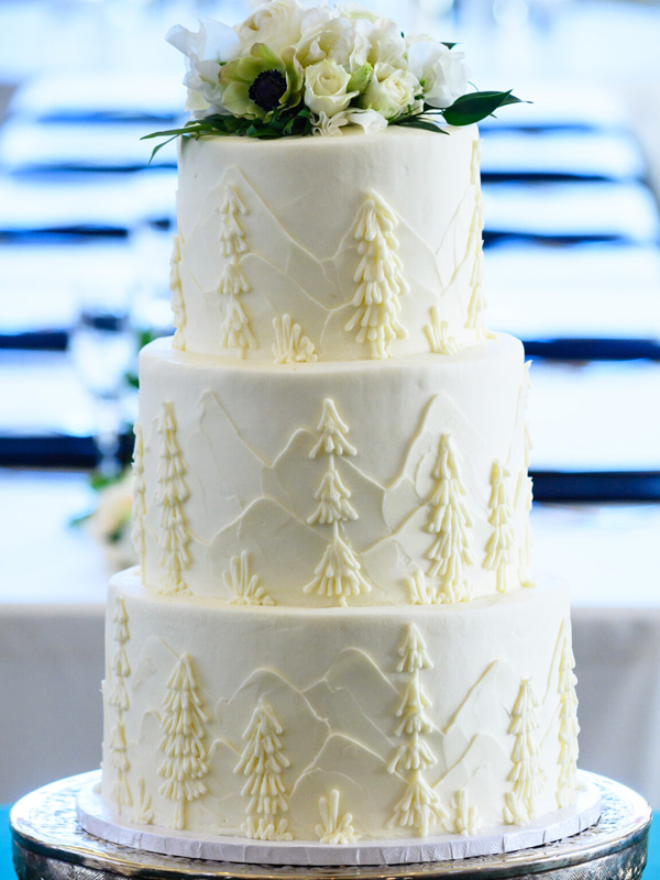 Carved Mountain Design Signature Wedding Cake Style 8 The Dessert Stand